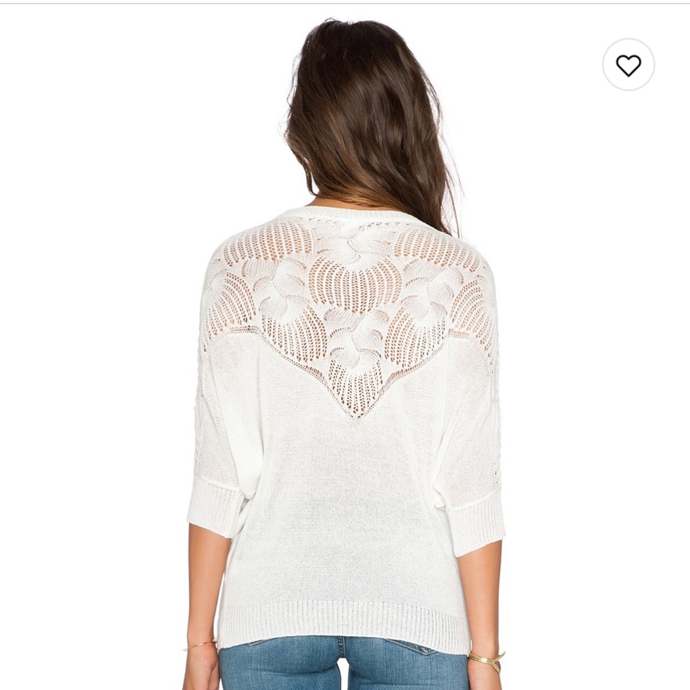 Revolve d.RA Acer sheer 3/4 length sleeve sweater - Picture 4 of 8